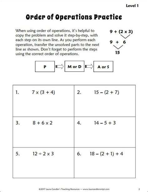 order of operations pemdas practice worksheets|More.